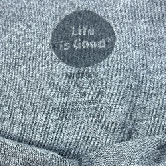 LIFE IS GOOD Bundle of 2 Gray & Yellow Short Sleeve T-Shirts Sz M - Picture 4 of 14